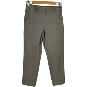 Aritzia Babaton Quentin Pant Brown Black Tan Houndstooth Trousers Size O